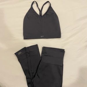 SET ACTIVE - top and leggings navy size S